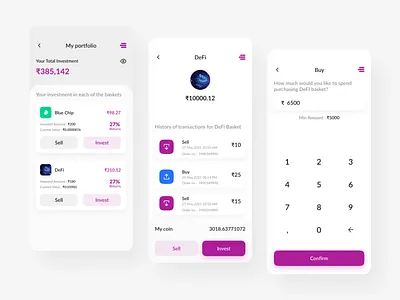 Crypto Currency App app bitcoin bitcoin wallet bitcoins clean crypto crypto app crypto currency crypto exchange crypto wallet cryptocurrency cryptocurrency app ethereum investment app minimal mobile app mobile design trendy ui ux