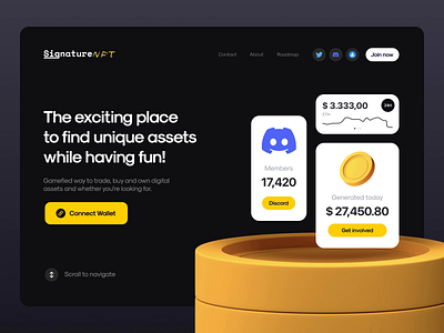 🎁 NFT Platform Animation 3d animation app assets collections crypto design exchange hero illustration interaction landing logo micro nft trading ui ux web web3