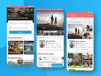 Photographer Booking Feature - Traveloka MVP app feature mobile app mvp photographer app photographer booking photographer booking app ui ux