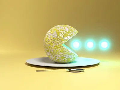 pacman 3d blender blender3d design