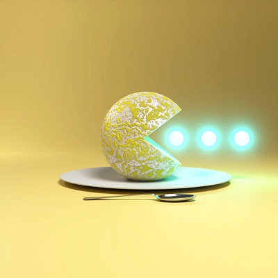 pacman 3d blender blender3d design