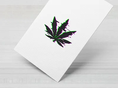 GreenScreens logo design art direction branding cannabis corporate identity dispensaries flou ink glitch graphic design graphiste freelance logo logo design weed