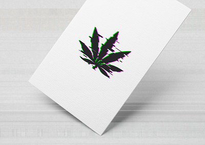 GreenScreens logo design art direction branding cannabis corporate identity dispensaries flou ink glitch graphic design graphiste freelance logo logo design weed