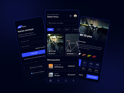 Bike Trancy - Mobile App bicycle bicycle app bicycle shop bicycling bike bike ride mobile app ui uidesign uiux uxdesign