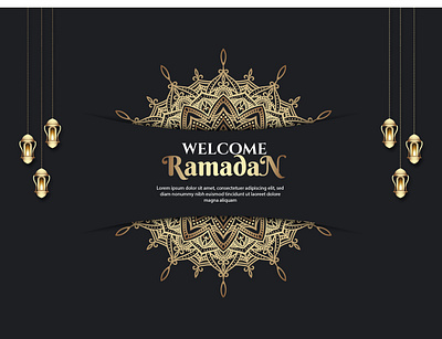 ramadan background background creative design gold islamic luxury mandala ramadan vector