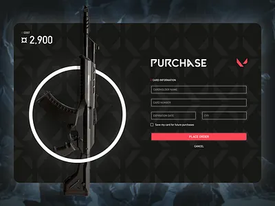 Daily UI #002 - Credit Card Checkout (revisited) 002 agent checkout credit card daily ui 002 dailyui design form minimal purchase ui valorant video games