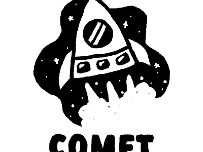 Comet rocket ship logo dailylogochallenge design illustration logo