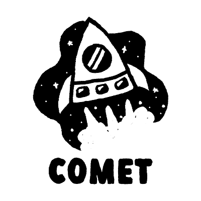 Comet rocket ship logo dailylogochallenge design illustration logo