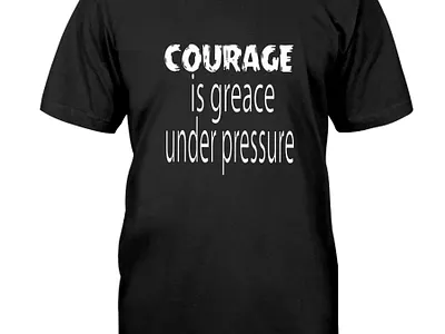 courage is grace under pressure 3d animation branding design graphic design illustration logo vector