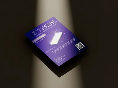 Techno fair flyer design graphic design typography vector