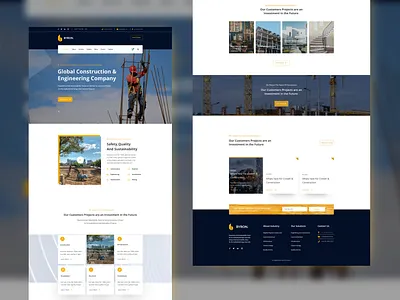 Construction Website Design branding design ui ux web website website design