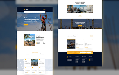 Construction Website Design branding design ui ux web website website design
