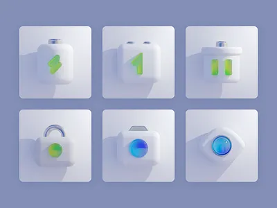 3D ICON 3d c4d icon ui white 品牌 图标
