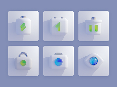 3D ICON 3d c4d icon ui white 品牌 图标