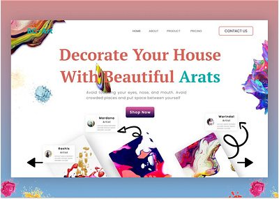 Art Web Design 2022 2023 art buy art design header interface landing minimal modern web paint trendy ui design wall art wall paint web design web designer