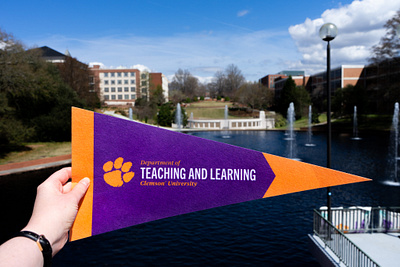 College of Education Teaching and Learning Pennant clemson clemson tigers design graphic design orange pennant school simple teaching tigers