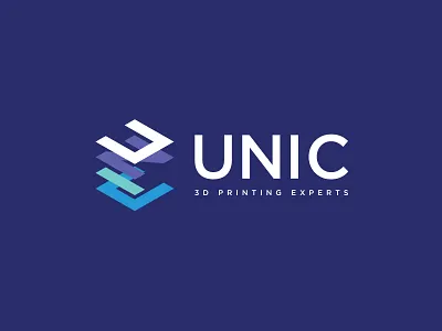 UNIC unused logo proposal 3d branding design graphic design illustration logo printing typography vector