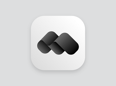 Modunote Black and White app icon logo mobile ui