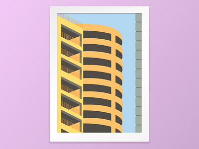 Parking art flat illustration