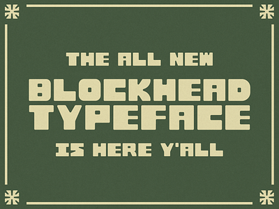 Blockhead Typeface branding custom font custom lettering custom typeface font font design fonts graphic design lettering logo retro retro font retro fonts retro typeface type type design typeface vintage vintage font vintage typeface