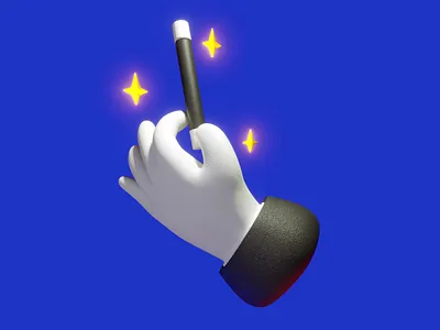 3D Hand doing Magic 3d hand 3d icon animated hand animated icon hand icon design magic