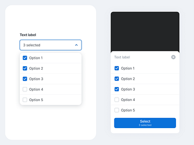 Multiselect for desktop and mobile multiselect