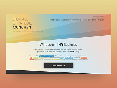 Digitale Strategie München branding concept corporate design logo typography ui webdesign