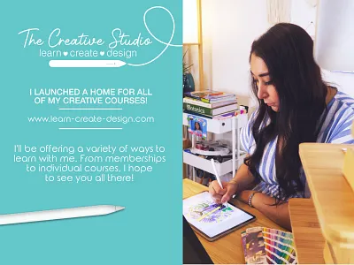 Get inspired with learn-create-design.com! branding courses design graphic design how to illustration learn create design.com online courses surface pattern design the creative studio tutorials