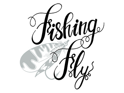 Fly fishing logo feather fishing flies hook immitation