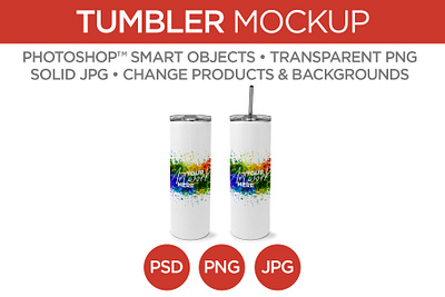 Tumbler Mockup & Template template