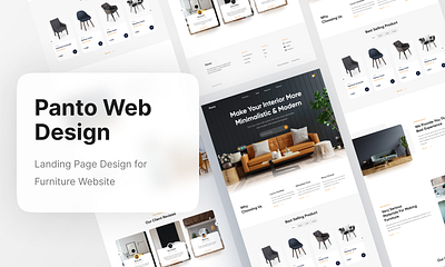 Furniture Landing Page app branding design graphic design illustration logo typography ui ux vector