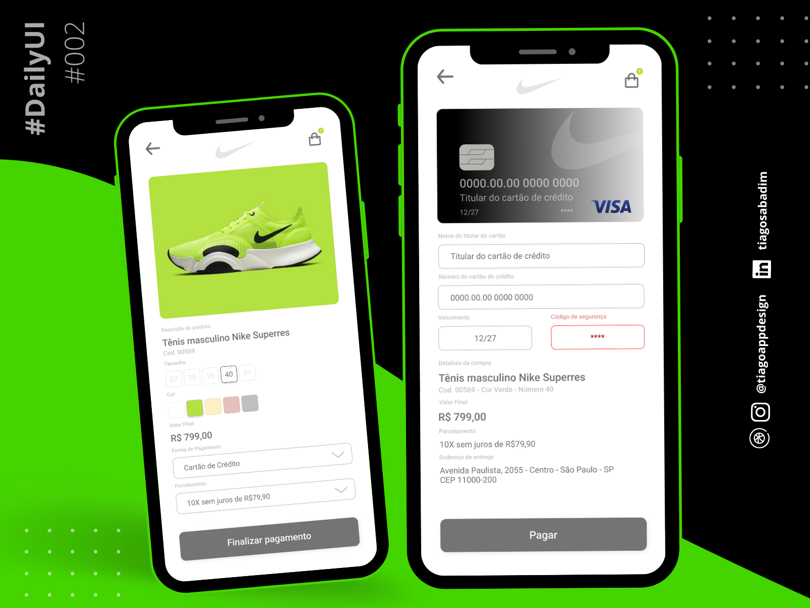 Example of Nike - DailyUI #002