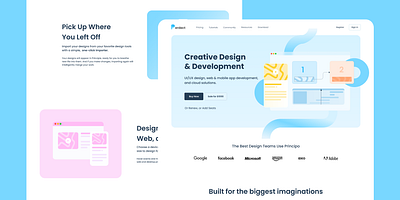 Landing Page Interaction and illustration Design app branding design graphic design illustration logo typography ui ux vector