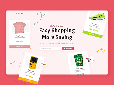 Temporary E-Commerce comingsoon design ecommerce electronic fashion figma figmadesign landingpage money savemoney shopping temporary ui uiux website