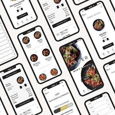 EMBER RESTAURANT APP DESIGN design ui ui design ui designer ux ux design ux designer