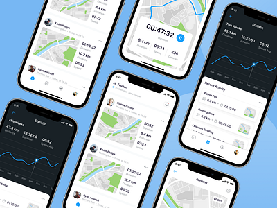 Running Mobile Apps app clean design exploration inspiration maps mobile mobileapps running tracking apps trackingrunning ui uidesign uiux
