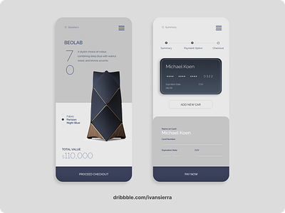 DailyUI 002 :: Credit Card Checkout app branding design graphic design mobile modern music sound speaker stylish ui