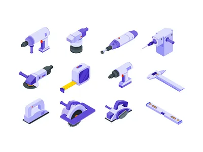 Household Tools Isometrics design graphic design graphics illustration iso isometric minimalism vector