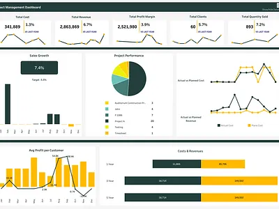Project Management Dashboard #tableau dashboard dataanalysis design letsviz tableau ui