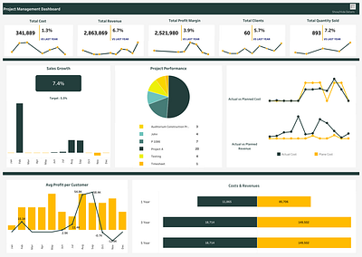 Project Management Dashboard #tableau dashboard dataanalysis design letsviz tableau ui