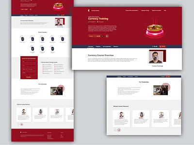 Currency Training - Bitcoin - Red Website bitcoin website graphic design ui ui design uidesigner uiux ux uxdesigner website website design