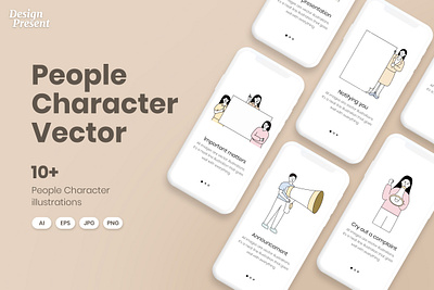 People Character Vector Bundle Set app business people vector design source event source graphic design icon minimal object office people people icon people icons ui ux vector