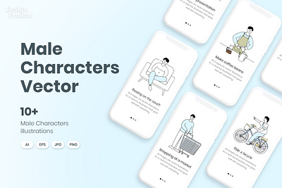 Set of Flat Vector People characters app branding business people icons design effect graphic design icon life lifestyle male man man icon man vector office people people character illustration people icon people icons people vector vector