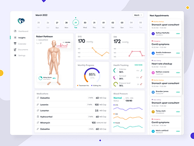 Patient Management Dashboard app branding design ui ux