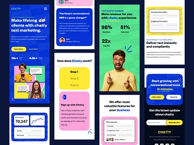 Chatty Website Responsive Design chat landing page marketing popular responsive responsive design saas ui ui ux ui design ux uxdesign visual design web design web ui website website ui