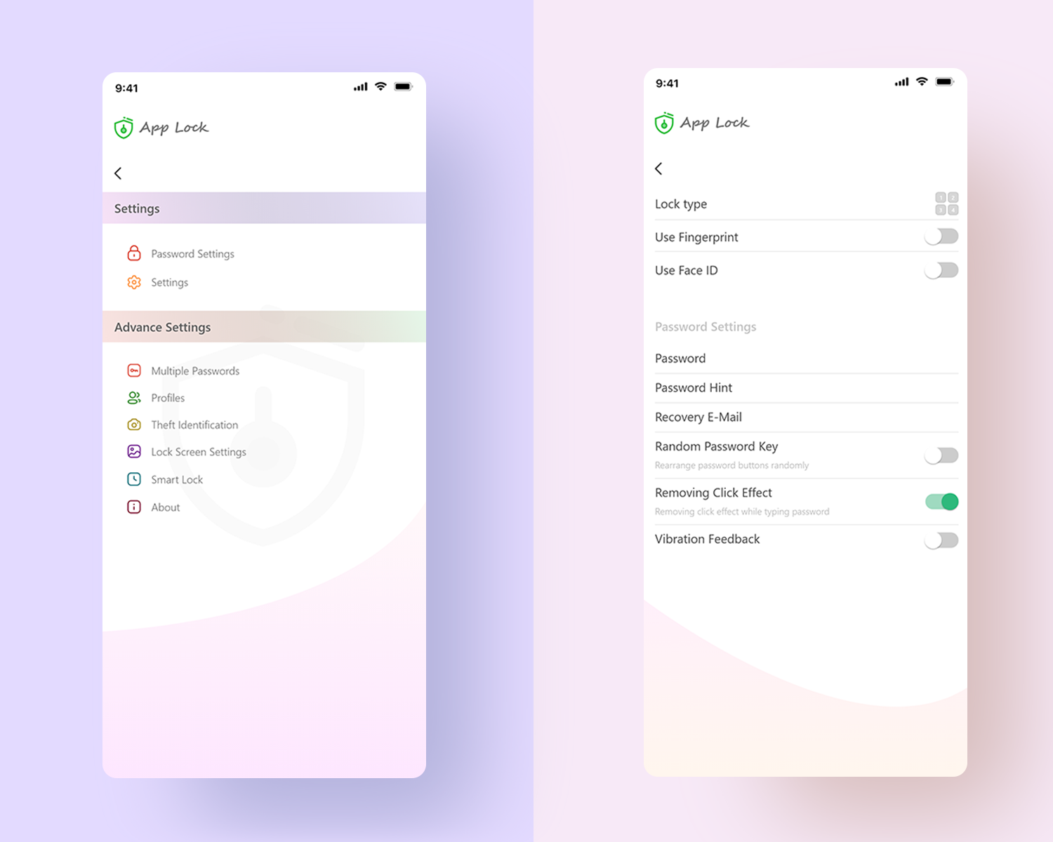 Example of Settings UI ( Daily UI 007 )