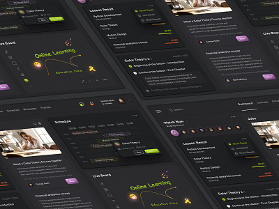 Online Education Dashboard Design app clean dark dark mode dashboard design online education online learning online platform trend trending trendy ui ui dashboard ui design uidesigner uiux ux web website