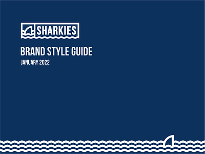 SHARKIES Brand Style Guide brandbook brandguideline branding identity logo logos sailing sea shark stationery swimwear