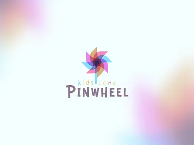 Pinwheel Kids Zone Logo brand design branding children energy enjoy environment graphic design illustration kids zone logo logo logodesign logotype minimalist pin pinwheel pinwheel kids turbine whirligig wind windmill