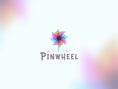 Pinwheel Kids Zone Logo brand design branding children energy enjoy environment graphic design illustration kids zone logo logo logodesign logotype minimalist pin pinwheel pinwheel kids turbine whirligig wind windmill